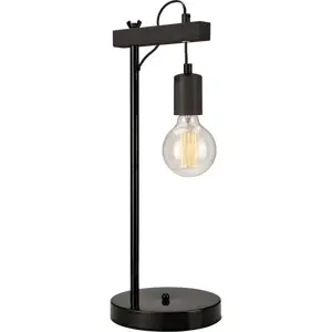 Černá stolní lampa, výška 56 cm Leon – LAMKUR