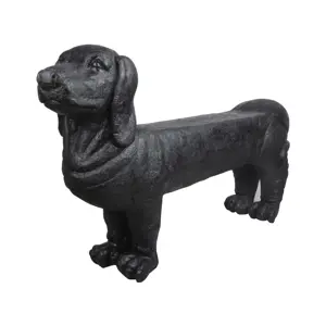 Černá zahradní lavice Dachshund – Esschert Design