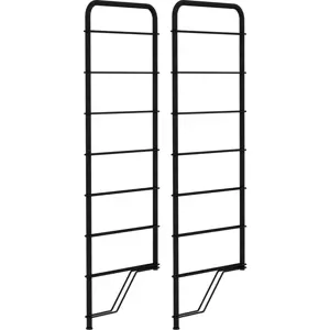 Černé kovové konzole 2 ks 34x97 cm Dakota - Tenzo