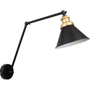 Černé kovové nástěnné svítidlo Fundo – Candellux Lighting