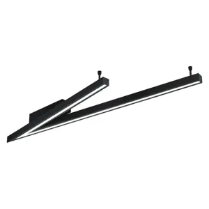 Produkt Černé LED stropní svítidlo s hlasovým ovládáním/s ovládáním pomocí mobilní aplikace s kovovým stínidlem 35x127.5 cm Cicanto – CINQUE