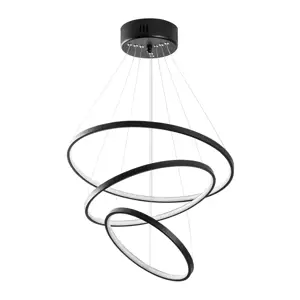 Černé LED závěsné svítidlo ø 50 cm Simit – Opviq lights