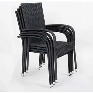 Produkt Černé plastové zahradní židle v sadě 4 ks Paris – Bonami Essentials