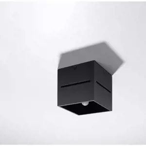 Produkt Černé stropní svítidlo s kovovým stínidlem 10x10 cm Lorum – Nice Lamps