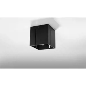 Produkt Černé stropní svítidlo s kovovým stínidlem 10x10 cm Pax – Nice Lamps