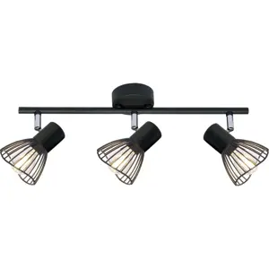 Produkt Černé stropní svítidlo s kovovým stínidlem 56x8 cm Fly – Candellux Lighting