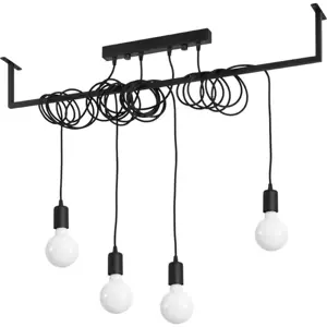 Produkt Černé závěsné svítidlo Nice Lamps Vakors, délka 100 cm