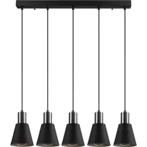 Produkt Černé závěsné svítidlo pro 5 žárovek Opviq lights Kem