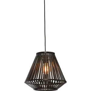 Produkt Černé závěsné svítidlo s bambusovým stínidlem ø 30 cm Merapi – Good&Mojo