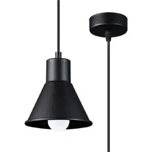Produkt Černé závěsné svítidlo s kovovým stínidlem 14x14 cm Martina - Nice Lamps