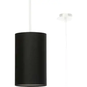 Produkt Černé závěsné svítidlo s textilním stínidlem ø 15 cm Volta – Nice Lamps