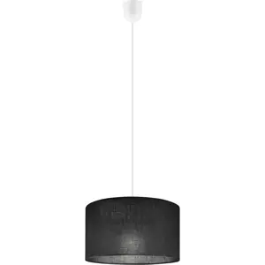 Produkt Černé závěsné svítidlo s textilním stínidlem ø 35 cm Vivian – LAMKUR
