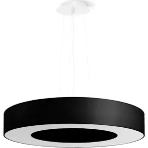 Produkt Černé závěsné svítidlo s textilním stínidlem ø 50 cm Galata Slim – Nice Lamps