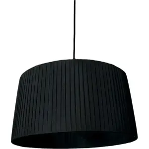 Produkt Černé závěsné svítidlo s textilním stínidlem ø 50 cm – SULION