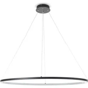 Produkt Černé závěsné svítidlo Tomasucci Oval Ring, výška 92 cm