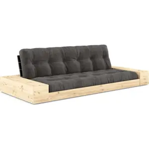 Produkt Černo-antracitová manšestrová rozkládací pohovka 244 cm Base – Karup Design