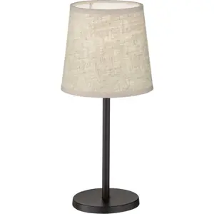 Černo-béžová stolní lampa s textilním stínidlem (výška 30 cm) Eve – Fischer & Honsel