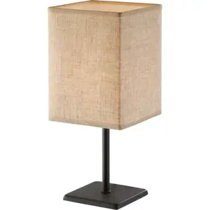 Černo-béžová stolní lampa s textilním stínidlem (výška 30 cm) Lela – Fischer & Honsel