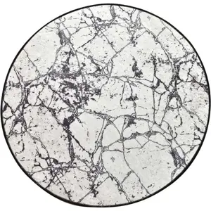 Produkt Černo-bílá koupelnová předložka Foutastic Marble Circle, ø 100 cm