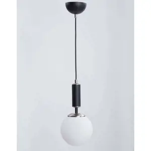 Produkt Černo-bílé závěsné svítidlo se skleněným stínidlem ø 15 cm Hector – Squid Lighting