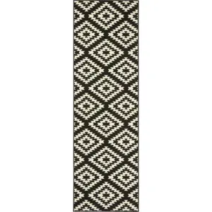 Produkt Černo-bílý běhoun Hanse Home Basic Nordic, 80 x 200 cm