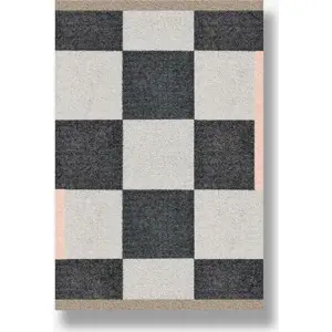 Černo-bílý pratelný koberec 55x80 cm Square – Mette Ditmer Denmark