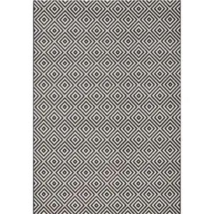 Produkt Černo-bílý venkovní koberec NORTHRUGS Karo, 140 x 200 cm