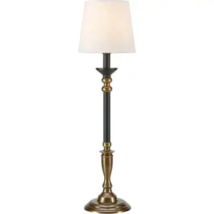 Černo-bronzová stolní lampa s textilním stínidlem (výška 73 cm) Gent – Markslöjd