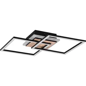 Produkt Černo-hnědé LED stmívatelné stropní svítidlo 28x57 cm Giro – Trio