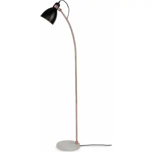 Černo-šedá stojací lampa s betonovým stínidlem (výška 145 cm) Denver – it's about RoMi