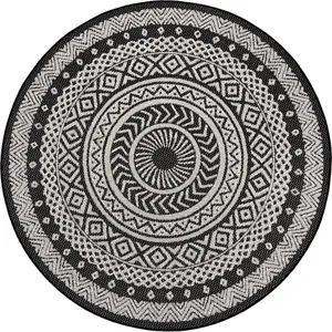 Produkt Černo-šedý venkovní koberec Ragami Round, ø 160 cm