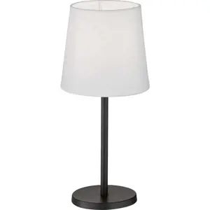 Černobílá stolní lampa s textilním stínidlem (výška 30 cm) Eve – Fischer & Honsel