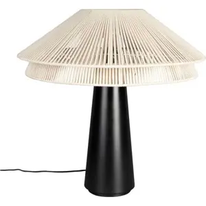 Černobílá stolní lampa s textilním stínidlem (výška 62 cm) Elon – Dutchbone