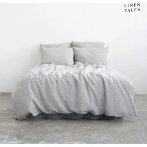 Produkt Černobílé lněné povlečení na dvoulůžko 200x200 cm – Linen Tales
