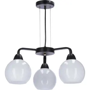 Produkt Černobílé závěsné svítidlo se skleněným stínidlem ø 16 cm Caldera – Candellux Lighting