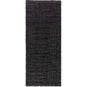 Černý jutový běhoun 80x200 cm Bouclé – Hanse Home