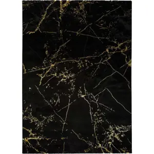 Černý koberec Universal Gold Marble, 60 x 120 cm