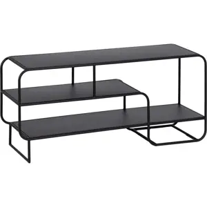 Černý kovový TV stolek 110x50 cm Sleco – Ixia