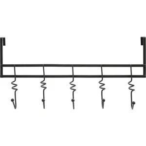 Černý kovový věšák na dveře 46 cm Jaxen – Premier Housewares