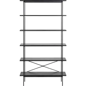 Černý regál v dekoru jasanu 94x172 cm Angus – Actona