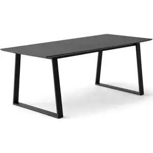 Černý rozkládací jídelní stůl s černou deskou 100x210 cm Meza – Hammel Furniture