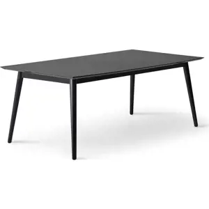 Produkt Černý rozkládací jídelní stůl s černou deskou 100x210 cm Meza – Hammel Furniture