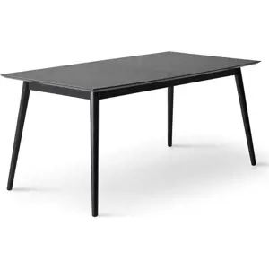 Černý rozkládací jídelní stůl s černou deskou 90x165 cm Meza – Hammel Furniture