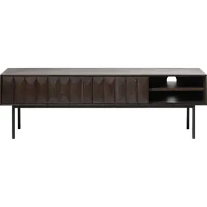 Produkt Černý TV stolek 160x50 cm Latina – Unique Furniture