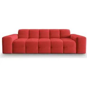 Produkt Červená sametová pohovka 222 cm Kendal – Micadoni Home
