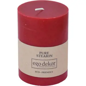 Červená svíčka Eco candles by Ego dekor Friendly, doba hoření 37 h