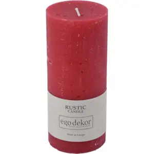 Produkt Červená svíčka Rustic candles by Ego dekor Rust, doba hoření 58 h