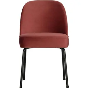 Produkt Červené sametové jídelní židle v sadě 2 ks Vogue Chestnut – BePureHome