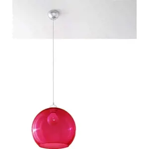 Produkt Červené závěsné svítidlo se skleněným stínidlem ø 30 cm Bilbao – Nice Lamps