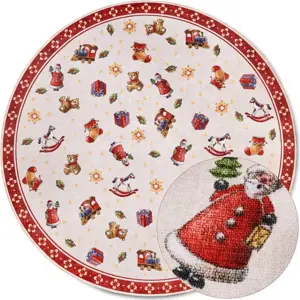 Červený kulatý koberec s vánočním motivem ø 150 cm Red Christmas – Villeroy&Boch